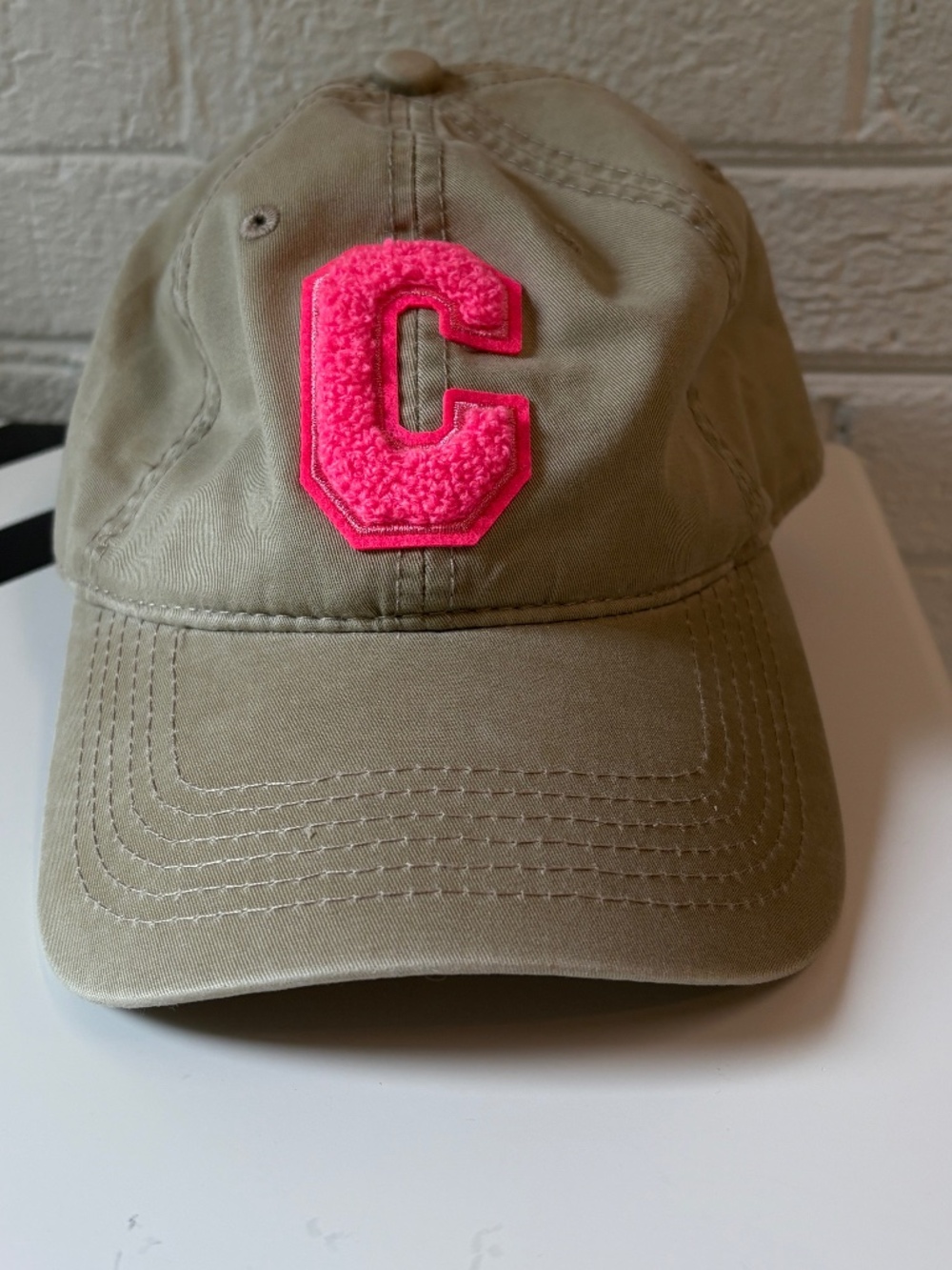 Women's Baseball Cap with C Initial in Hot Pink (NWOT)